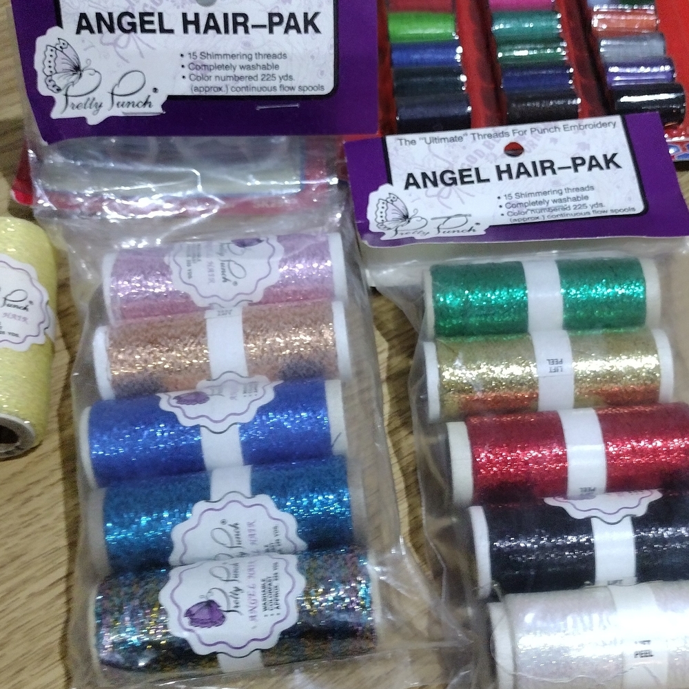 Angel Hair-Pak Decorative Metallic Thread Packs - Multi Color